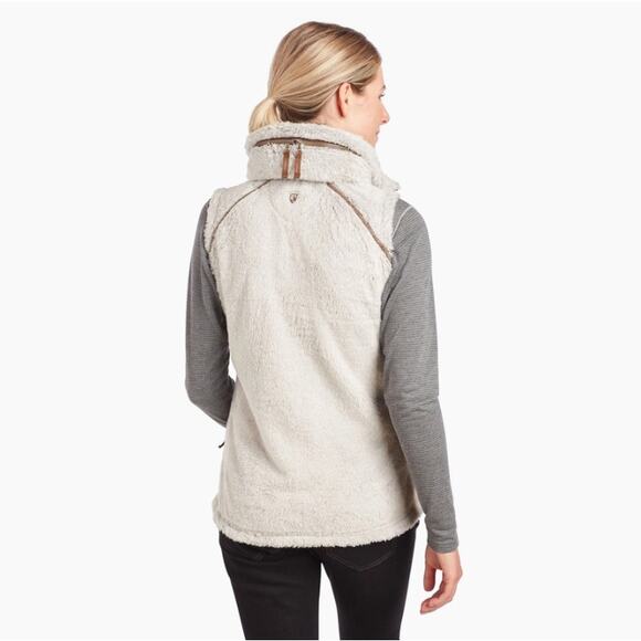 Kuhl Women’s Flight Faux Fur Hooded Full Zip Vest Medium - Picture 2 of 10